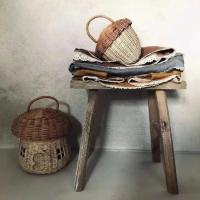 Cesta De Almacenamiento De Rotura En Hecho Ecológico Para Niños Decoración De Habitación De Niños Organizador De Estante Tejido Cesta De Picnic Portátil Fruta Para Casa De Muñecas - details 15