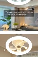 Nuevo ventilador RGB para dormitorio y Hogar, with rosca E27, ventilador de techo with Atenuation continua. Iluminación tricolor de 30 W + Luz Ambiental RGB. - details 10