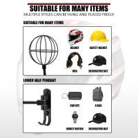 Soporte De Pared Para Casco De Motocicleta Y Bicicleta 180° Gancho Para Ropa Chaqueta Gorra Bolso Gorro Y Llaves Estante De Exhibición - details 17