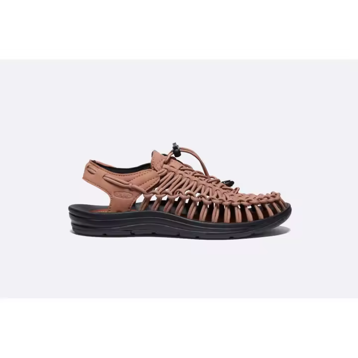 Keen Uneek Sandalias Planas para Mujer Raw Umber Black - 1