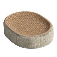 Cama De Rascado Para Gatos En Forma Oval Multifuncional Con Almohadilla De Descanso Para Interiores Material De Sisal - details 3