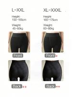Leggings Oversize Para Mujer 220g Negro Doble Cara Crotch Pantimedias Gruesas Terciopelo Calor Pantimedias Estándar - details 1
