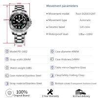 Reloj Mecánico Para Hombre PAGANI DESIGN PD-1662 Cristal De Zafiro Resistente Al Agua 100M GMT Marca Top Pulsera De Acero Inoxidable Marca PAGANI DESIGN - details 1