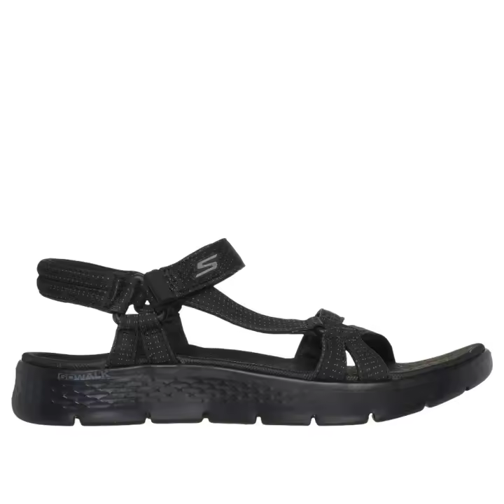 Sandalias Negras Skechers Go Walk Flex Sandal - Sublime Black Deportiva Y Elegante - 1