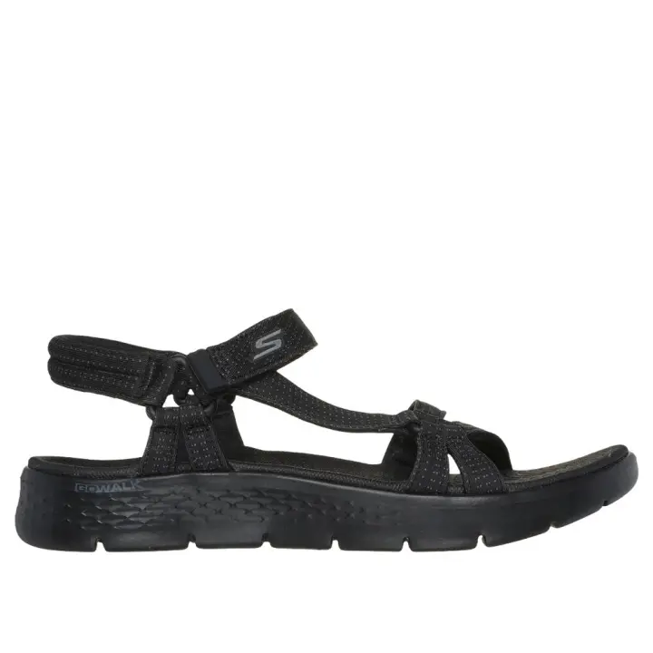 Sandalias Negras Skechers Go Walk Flex Sandal - Sublime Black Deportiva Y Elegante - 1