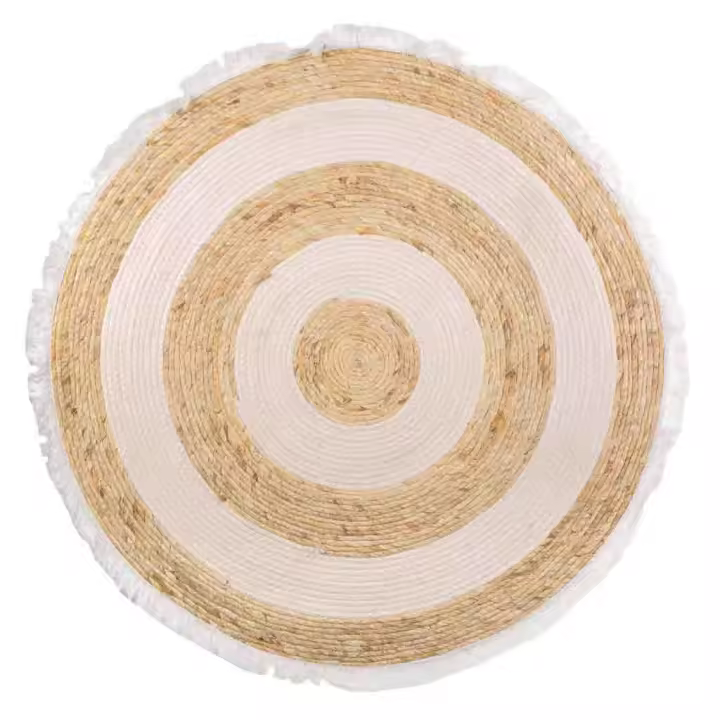 Alfombra Fibra Natural Tejido Artesanal 100x100x1cm, El mejor complemento para tu hogar - 1