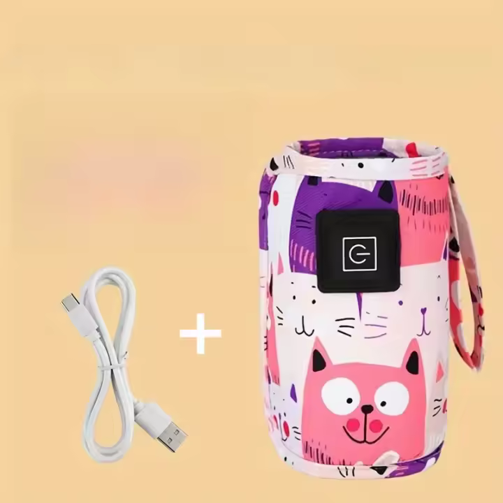 Calentador De Botella USB Portátil Para Alimentos Y Bebidas Aislado Para Carrito De Bebé Calentador De Leche Y Agua Para Lactancia - 1