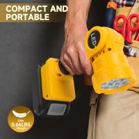 Luz De Trabajo LED Sin Cable Para Batería Dewalt 20V 10W 500LM 2 Modos De Iluminación Portátil Para Exteriores Iluminación En Gran Escala (No Incluye Batería) - details 3