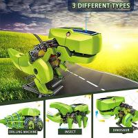 Robot Solar 3-en-1 Para Niños Dinosaurio Insecto Máquina De Perforación Panel De Energía Solar Modelo De Suministro De Energía Para Regalo Para Niños - details 1