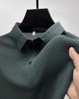 Camisa Polo Para Hombre Verano Manga Corta Seda Helada Fresca Y Transpirable Antisudoración Estilo Casual Negocios - details 15