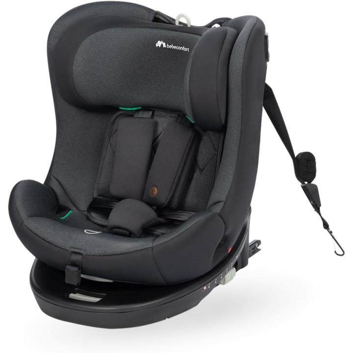 Bebeconfort EvolveFix i-Size, Silla Coche 360, 0-12 Años, 40-150 cm, Silla Coche ISOFIX, Reposacabezas 9 Posiciones, 5 Posiciones Reclinadas, Protección Lateral, con Fijación Superior, Tinted Black