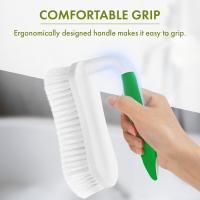 Cepillo de fregado para limpieza, cepillo de ducha con agarre cómodo, cerdas rígidas con mango, cepillo limpiador resistente - details 0