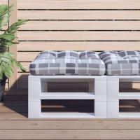 vidaXL Cojín para palés tela estampado de hojas 60x61,5x10 cm en color Diseño de hojas/Antracita/Rojo y más | acolchados duraderos para sofás de jardín terraza exterior - details 3