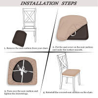 Cubiertas De Asiento De Silla Elásticas Y Lavables Protección De Tapicería Para Sala De Comedor Modernas Y Elegantes - details 5
