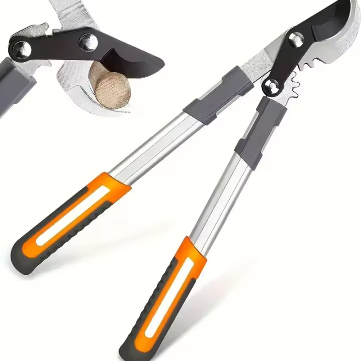 Tijeras De Poda Bypass De 17.72 Pulgadas Con Sistema De Corte Operado Por Engranajes Corta Ramas Hasta 30 Mm Hoja De Acero SK-5 Y Tef - 1