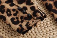 Pantalla De Mano Con Codos Para Mujer Estampado De Leopardo Estilo Retro Europeo Y Americano Con Borlas Decorativas 3D Versátil Para Mujer - details 25