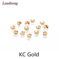 100pcs Cubos De Cobre Redondos Para DIY Joyería Hacer Manualidades Abalorios Espaciadores Tamaños 3-4-5mm Terminales Abiertas - details 7
