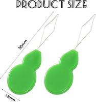 0 piezas aguja Threaders Alambre de latón calabaza en forma de aguja de plástico hilo fácil de insertar agujas de coser a mano (colores al azar) - details 0