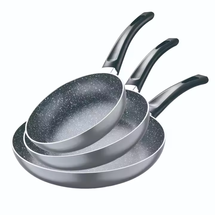 San Ignacio Juego de Sartenes Aluminio Prensado 3 Piezas Negras Soul Marble - 1