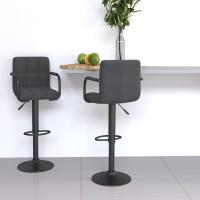 vidaXL Taburetes de cocina 2 unidades tela en color Gris claro/Crema/Azul y más | cómodas modernas ergonómicas para comedor cocina salón hogar - details 4