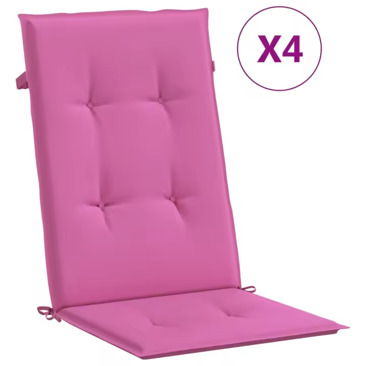 Zapatos para Sillas con respaldo alto 4 UDS lona rosa - 1