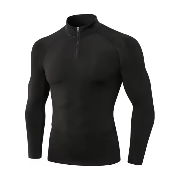 Camiseta De Compresión Para Hombre Con Manga Larga Para Correr Ropa De Gimnasio De Otoño T-Shirt Fina De Fitness Secado Rápido Camiseta De Musculación - 1