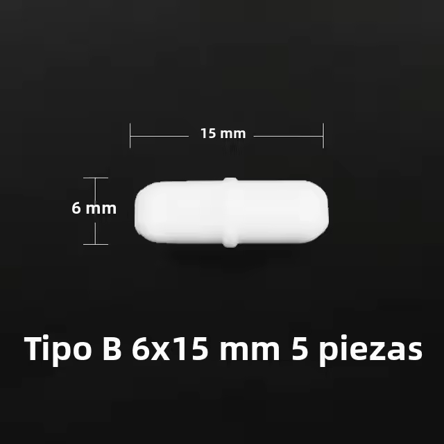5 Pcs Barra Magnética De Laboratorio Cilíndrica Resistente a La Corrosión Mezclador Magnético Tipo A/B/C Para Química Educativa - 1