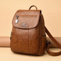 Mochila Vintage de cuero suave para mujer, bolso de hombro femenino, bolso de viaje informal, mochila escolar, 5 colores - details 21
