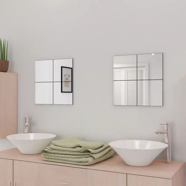 Azulejos de espejo sin marco vidrio 20,5 cm 16 unidades - 1