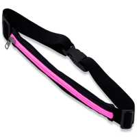 Ociodual Riñonera Deportiva Rosa Bolsa de Cintura con Cremallera Individual Simple 1 Bolsillo Cinturon Ajustable Banda - details 2