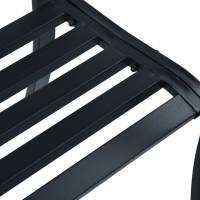 vidaXL Banco de jardín acero negro 125 cm - details 5