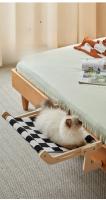 Hammock Para Gatos Universal Desmontable Fácil De Limpiar Adecuado Para Pequeños Gatos/Cachorros Cama Con Almohadilla Para Balcones Y Ventanas De Madera - details 5