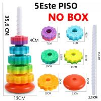 Torre De Colores Rainbow Rotada Con Música Juego De Pila De Anillos Montessori Para Educar a Niños Mayores De 3 Años - details 11