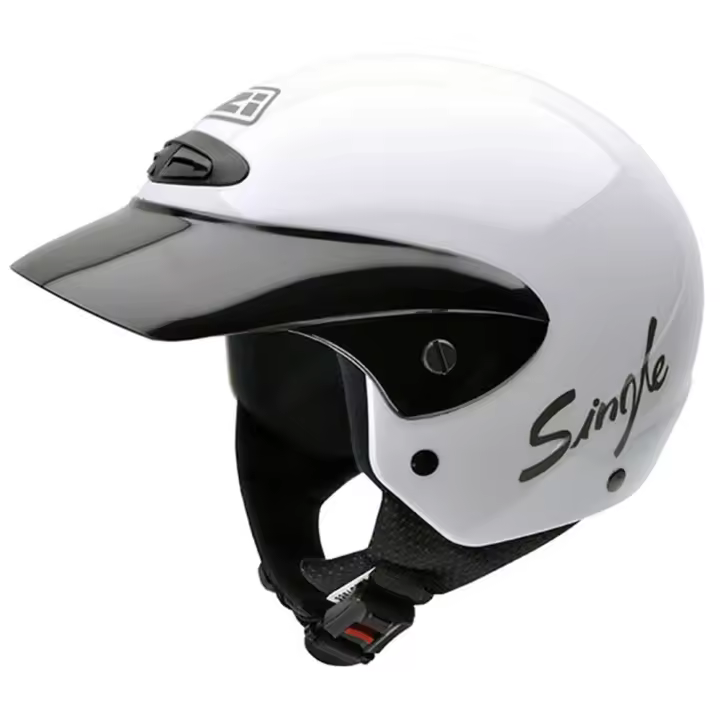 Casco de Moto Minijet Single Jr. NZI Helmets para Niños - Carcasa de Nugema - Homologación UNECE R.22.05 - Tallas S L - Bolsa Portacascos Incluida - 1