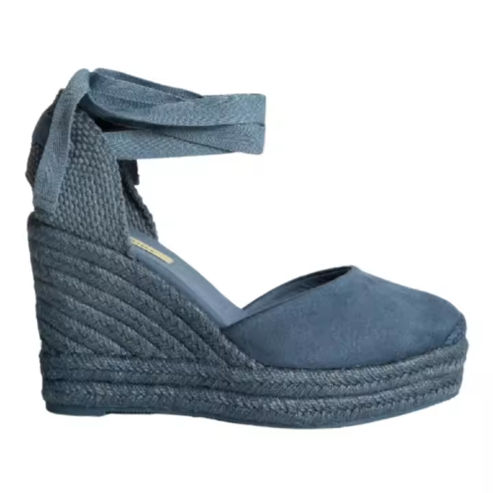 Corina valenciana cuña y plataforma de yute para mujer m5388 color azul - 1