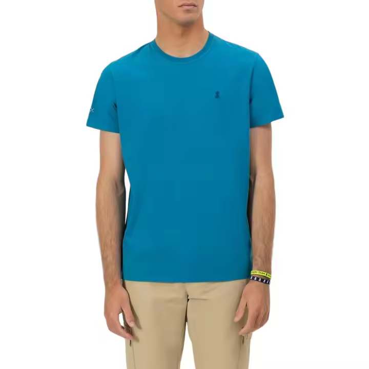 CAMISETA BORDADO LOGO ELPULPO A TONO AZUL ZAFIRO - 1