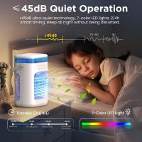 Aire Acondicionado Portatil Mini, 5 en 1 Enfriador de Aire Pequeño, Tanque de 1000m, 3 Velocidades, 2 Nebulización, 2-4H Cronometrado, 7 LED Ventilador Refrigerador para Dormitorio Oficina - details 3