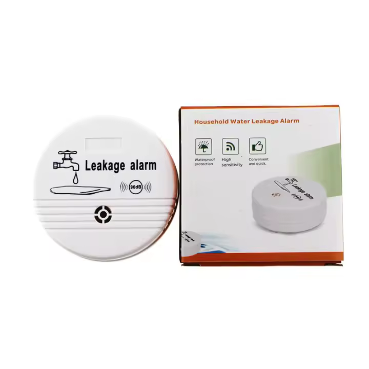 Detector De Fugas De Agua Inalámbrico Con Sensor Y Alarma De 90dB Batería Independiente DC9V Para Casa Y Cocina - 1
