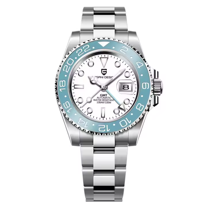 Reloj Mecánico PAGANI DESIGN Para Hombre 40mm GMT Automático Cristal De Zafiro Acero Inoxidable Resistente Al Agua 100M - 1