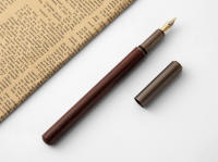 Pluma Fuente De Tinta De Madera Bronce Retro Lujo Para Negocios Escritura Arte Caligrafía Estudiantes Regalos De Papelería 0.5mm - details 7