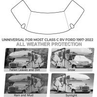 Cubierta De Ventana Para Camión De Clase C Ford E450 1997-2024 Motorhome Anticongelante De 4 Capas Sombrilla Para Ventana Delantero RV - details 3