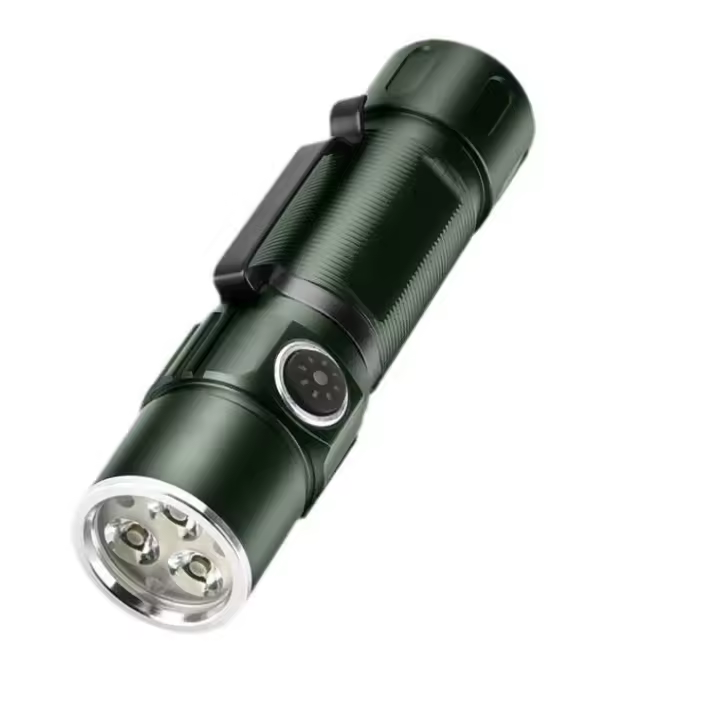 3 LED Super Bright Mini LED Flashlight 2000LM Portable EDC Flashlight TYPE-C Rechargeable IP68 Camping Light with Battery Display - 1