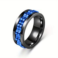 Anillo Giratorio De Alivio Del Estrés Para Hombres Anillo Antiestrés Antiánimo Rotativo De Acero Inoxidable Para Fiesta - details 1