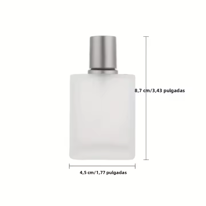 Botella De Perfume Reutilizable De Vidrio Sandblastida De 30ml Con Tapa De Cierre Para Líquidos Y Maquillaje Dispensador De Misting Fin - 1