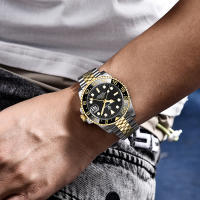 Reloj Mecánico Para Hombre PAGANI DESIGN PD-1662 Cristal De Sapphire GMT Resistente Al Agua 100M Acero Inoxidable Deportivo Con Calendario Completo - details 6