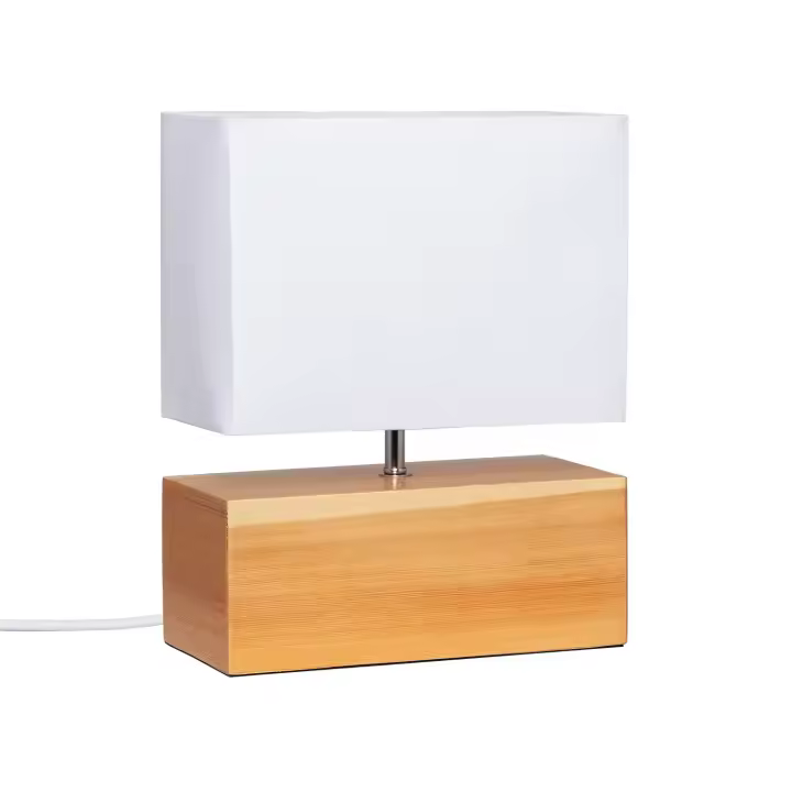 Ledkia Lámpara de Mesa de Madera y Tela Divel ILUZZIA - 1