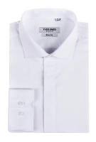 Everlyx - Camisa Blanca con Botones Cubiertos - Modelo Franchesco - Hombre - Ocasiones Elegantes - Corte recto - WHT-09-4 - details 2