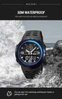 Reloj Deportivo Digital SKMEI 1655 Para Hombres Pantalla Dual Impermeable Estudiante Reloj De Pulsera Masculina 1251 Luz Trasera Resistente Al Choque Cronógrafo - details 6
