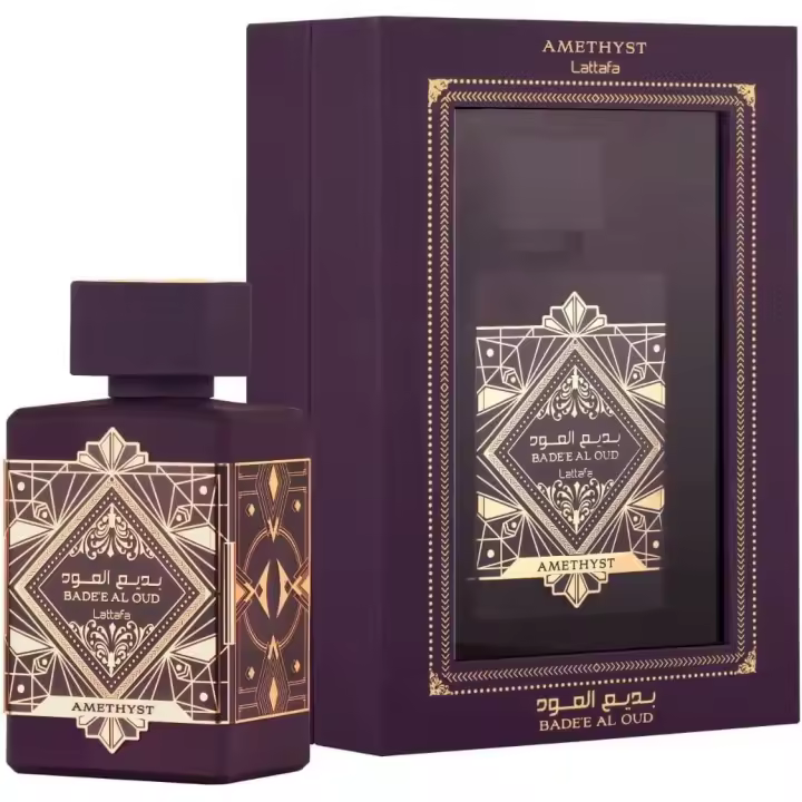 Lattafa Badee Al Oud Amethyst 100ml - Eau de Parfum Unisex Badee Al Oud Amethyst con difusor de 100 ml de Lattafa - 1