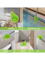 Cepillo Multifuncional De Limpieza Para Baño Y Cocina Con Pincel De Esponja Y Telescopio Triangular Herramienta De Limpieza Ecológica De Nylon - details 2